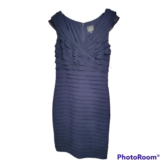 Adrienne Papell Navy Blue Dress - Picture 7 of 11